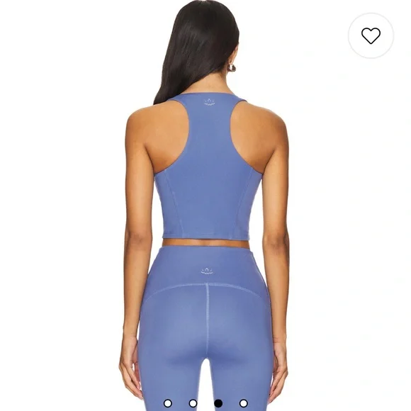 NWT Beyond Yoga Set: Powerbeyond Midi Legging Cropped Tank Hazy Peri Periwinkle - Picture 3 of 7